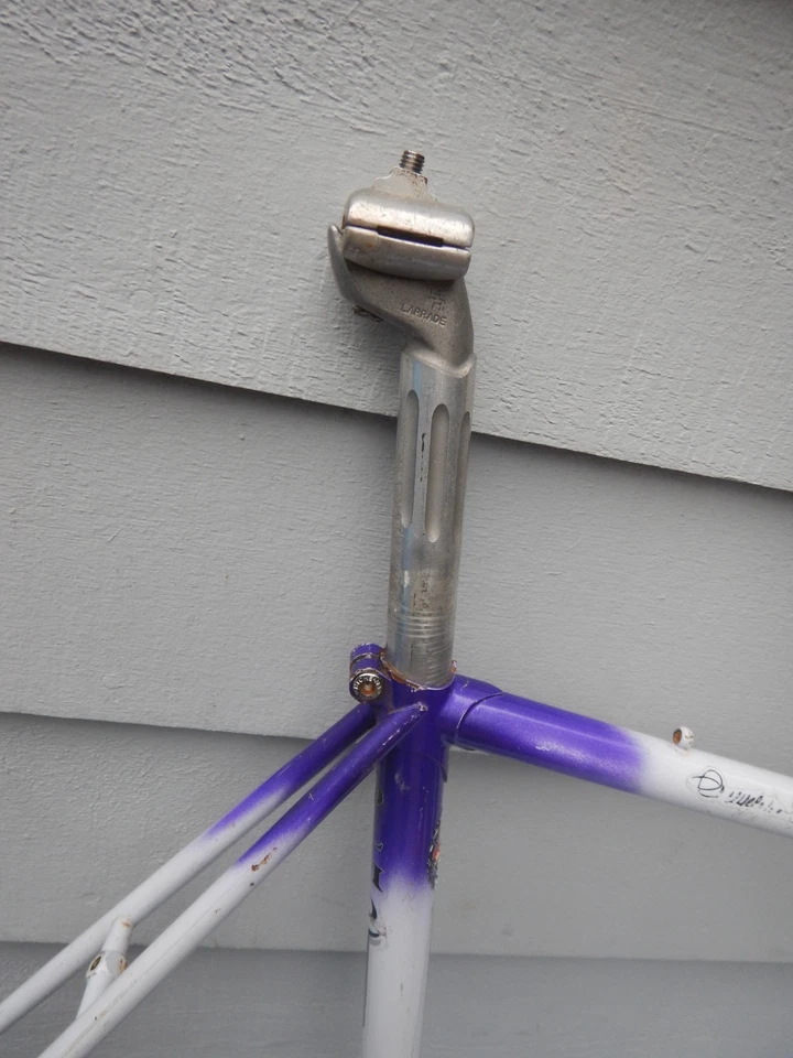 Cuadro de bicicleta de carretera Olmo vintage 59 cm púrpura con horquilla con orugas a tope con extras Italia Foto 4 de 4