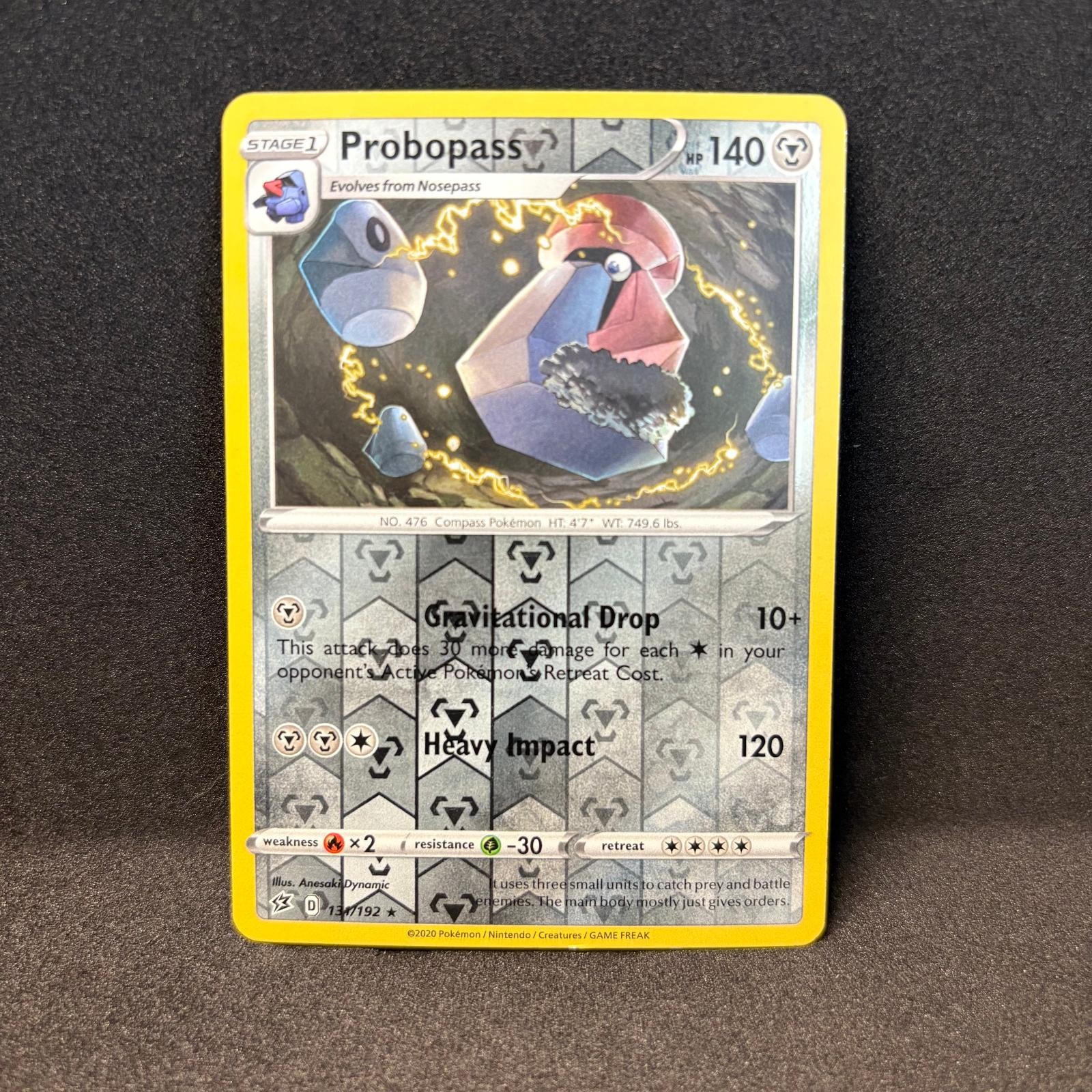 Probopass 131/192 Rare Rebel Clash Pokemon Reverse Holo Lightly Played