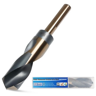 1 Inch Reduced Shank Drill Bit 1/2'' Shank HSS 4241 Black Gold Twist Metal Bit