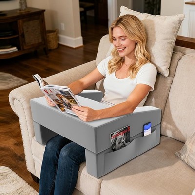 Lap Desk with Cushion Reading Pillow Gaming Pillow Ergonomic Support for Working