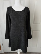 Women's Back Tie Sweater Knit Mini Babydoll Dress - Wild Fable Black Size L New