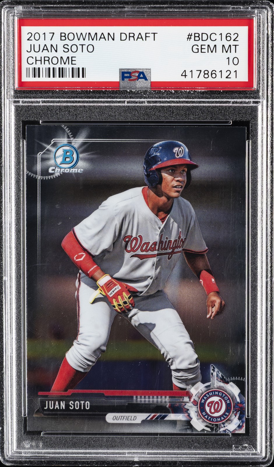 2017 BOWMAN DRAFT CHROME #BDC162 JUAN SOTO PSA 10