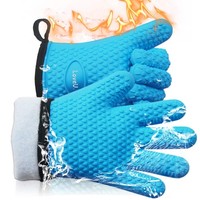 Ofenhandschuhe Silikon HitzebestäNdig Wasserdicht KüChen Grill Backen 1 Paar