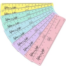 6 Inch / 15cm Rulers - Shatter Resistant - Pack of 10 - Pastel Colours