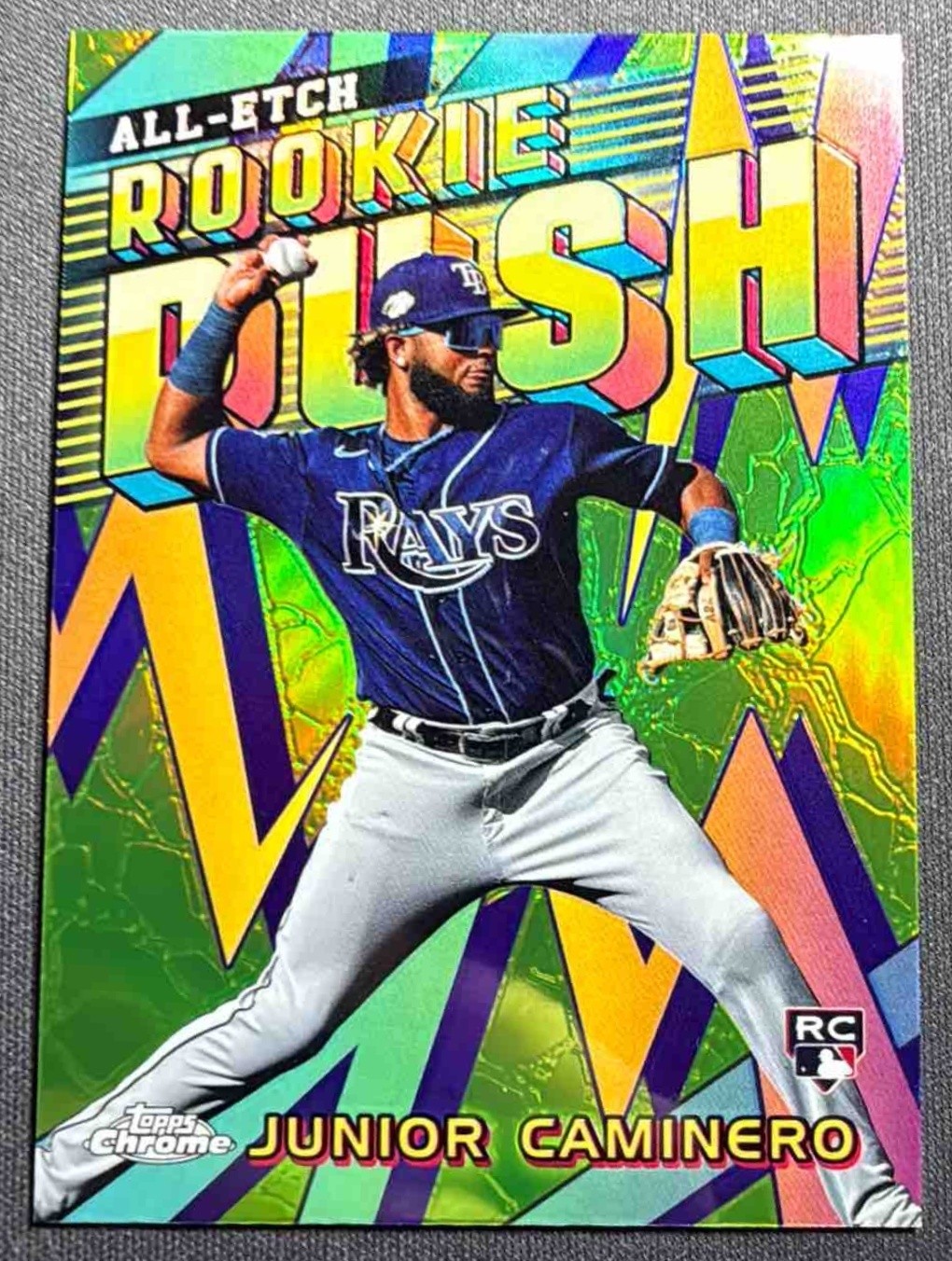 2024 Topps Chrome Junior Caminero All Etch Rookie Rush #CERR-12 Rays RC