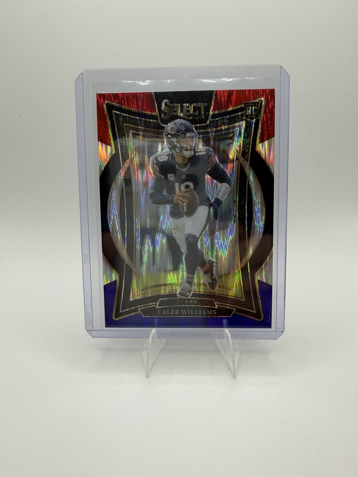 2024 Panini Select - Concourse Caleb Williams #25 Red & Blue Shock Prizm (RC)