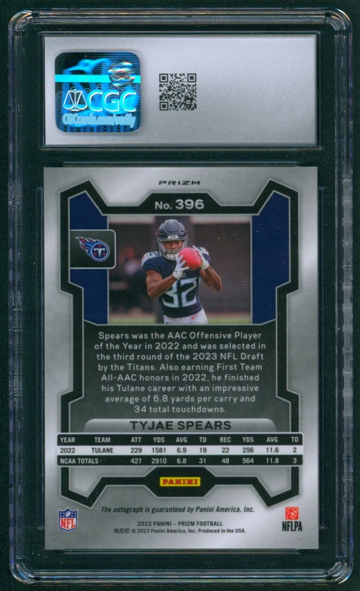2023 Panini Prizm - Rookies Tyjae Spears #396 Silver Prizm