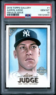 /250 Aaron Judge Private Issue PSA 10 2018 Topps Gallery - #1 Gem MINT Yankees