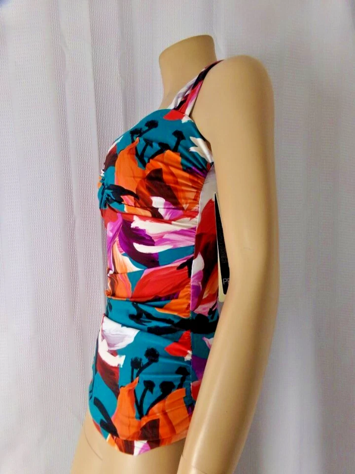 GOTTEX  PROFILE Tankini Top cup 32 D 8 multi color Sugar & Spice underwire NWT - Image 2 of 4