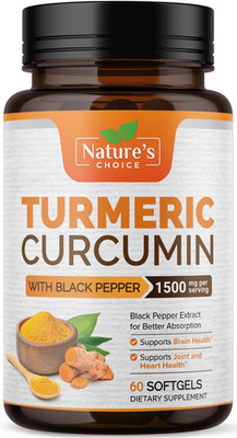 Turmeric Curcumin Supplement Complex - Bioperine Black Pepper Extract Advanced A