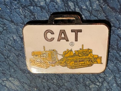 Yellow White and Black, Cat- Caterpillar large Crawler & Dozer  Watch Fob