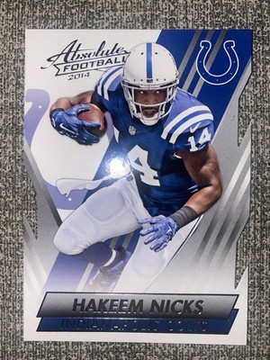 2014 Panini Absolute #43 Hakeem Nicks Retail Die Cut - Indianapolis Colts NFL