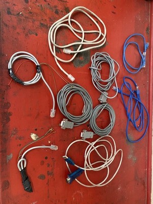 Misc fire alarm data network cables lot for FACP to laptop