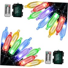 18ft Battery Operated String Lights,Outdoor String Lights 2 Multicolor