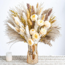 Boho Decor Bouquet - Artificial Flowers and Pampas Grass Decor kit,Mix Dried Flo