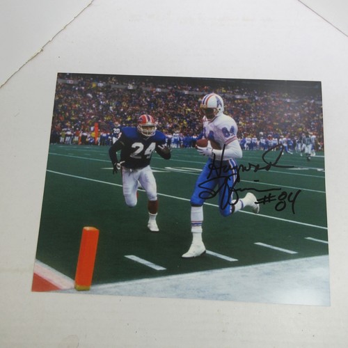 HAYWOOD JEFFIRES #84 Houston Oilers 8x10 Action Photo Signed - Picture 3 of 3
