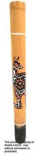 VINTAGE AUSTRALIA 13" Wood THE DIDGERIDOO w/ Painted KANGAROO Musical Instrument
