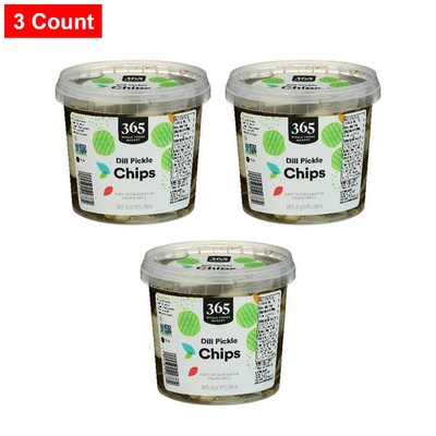 365 By WFM, Dill Pickle Chips, 24 Fl Oz - 3 Count