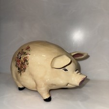Vintage Ceramic Porcelain Piggy Bank Signed BSR 93