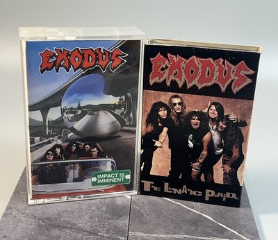 Lot of 2 Exodus Cassette Tapes The Lunatic Parade / Impact Is Imminent 