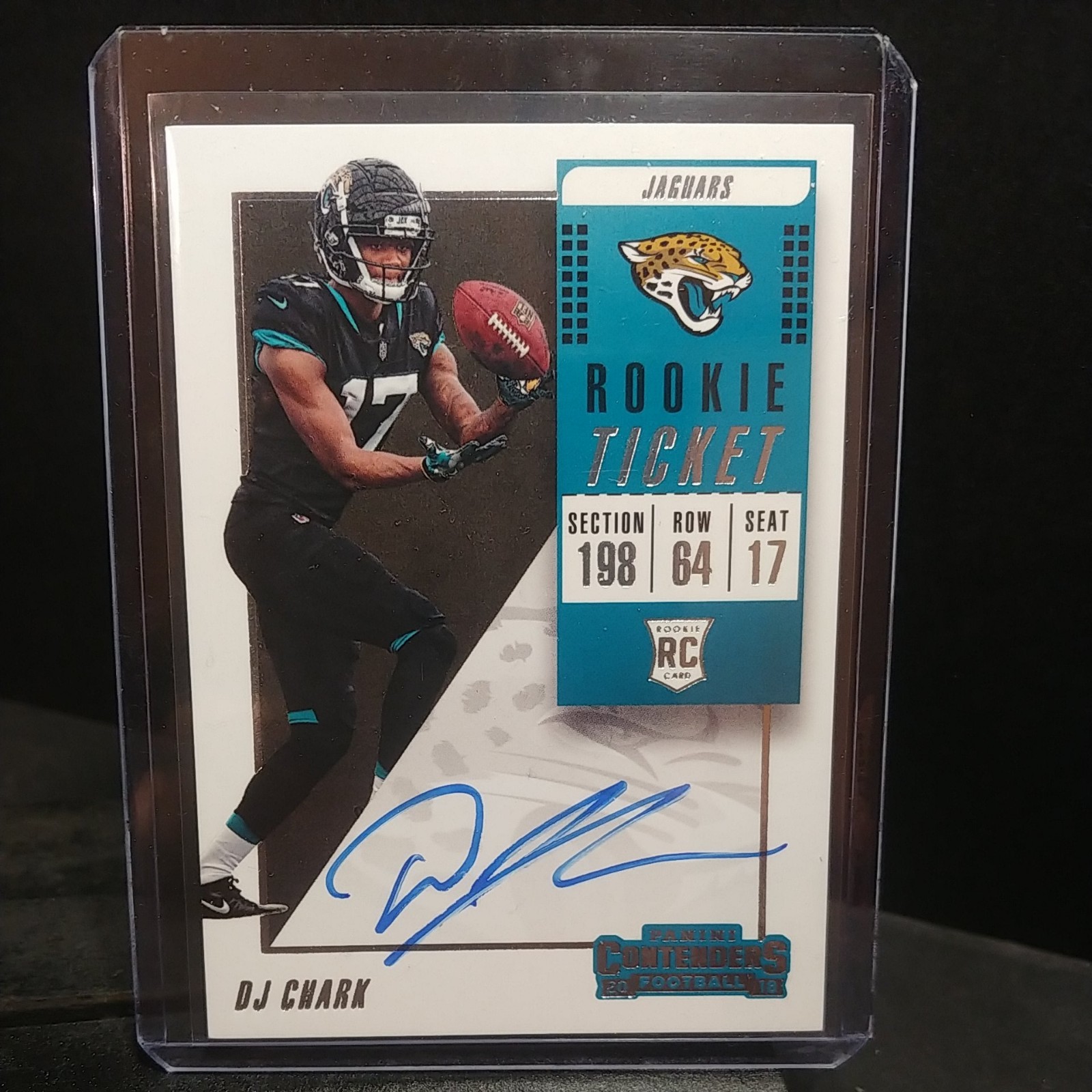 2018 Panini Contenders DJ Chark Rookie Ticket Auto Jaguars #123