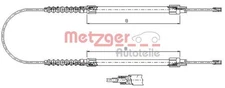Original Metzger cable pull parking brake 1171.8 for Citroën Fiat Peugeot