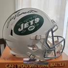 Joe Namath New York Jets Autographed Helmet Beckett Authenticated FS Replica