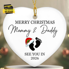 Expecting Baby Announcement Ornament 2026, Pregnancy Announcement Gifts for Husb