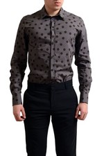 Dolce & Gabbana "Gold" Men's Multi-Color Polka Dot Dress Shirt US 14.5 IT 37