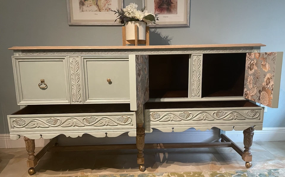 Salvia costera acabada buffet jacobeo Landstrom vintage, madera maciza, local P/U Foto 3 de 4