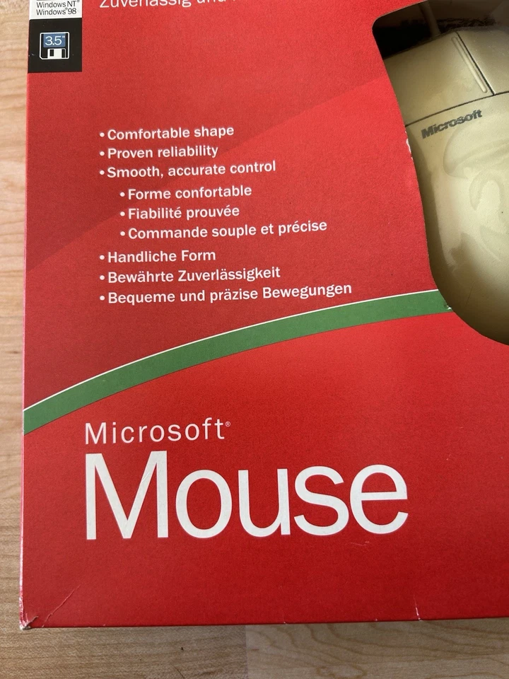 Vintage Microsoft Mouse 2.0 MSE Retro 1999 HDWR WIN32 Computer Maus OVP - Bild 4 von 4