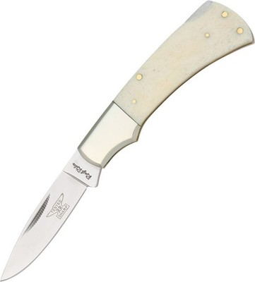 Rough Ryder Messer Lockback White Taschenmesser 440A Stahl Knochengriff