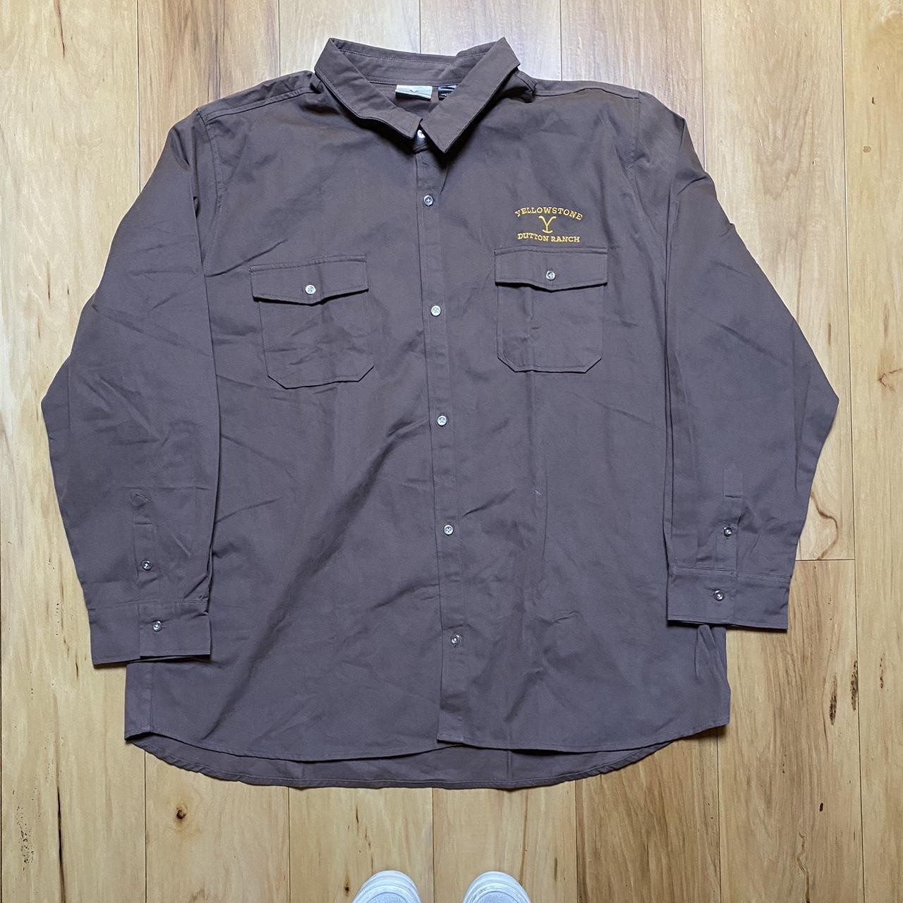 Yellowstone Dutton Ranch Button-Up Work Shirt Lon… - image 6