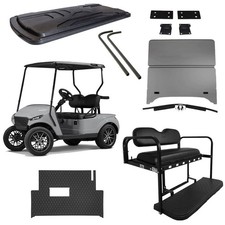 Ezgo Txt Conversion Package With Cement Gray Body Black Seats Top Windshield Ezgo Txt Conversion Package With Cement Gray Body Black Seats Top Windshield