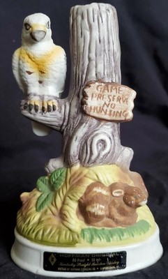 VTG Hoffman Whiskey Wildlife Series Decanter 1978 - Eagle & Bunnies Empty HTF
