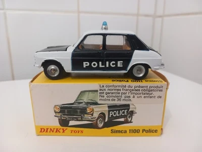 DINKY TOYS SIMCA 1100 POLICE + BOITE D'ORIGINE N°1450 MADE IN SPAIN EN BON ETAT - Photo 1/4