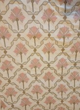 Vintage hand stitched crewel work embroidery fabric (125cmW X 140cm L)