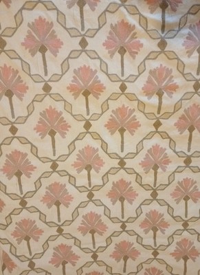 Vintage handgenähter Crewel Arbeit Stickerei Stoff (125 cm B X 140 cm L) PORTOFREI