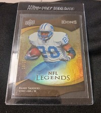 2009 Upper Deck Icons Football NFL Legends Diecut #180 Barry Sanders No 19 of 25