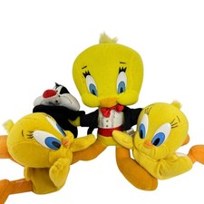 Looney Tunes Tweety Bird  Sylvester Plush Lot Warner Bros Stuffed Animals