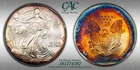2003 Silver Eagle CAC Grading (CACG) UNC - *Rainbow Toning*