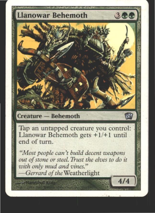 Llanowar Behemoth 261 Uncommon 8th Edition Magic: The Gathering Lightly Played