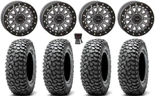 System 3 SB-6 15" Wheels Gm (4+3) 35" RocScraper Tires Kawasaki Mule Pro FXT