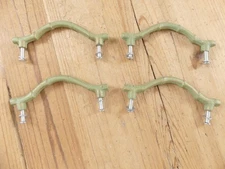 4 Bamboo Pulls Handles *HOLES IN CASTING READ* Cast Iron Drawer Knobs Cabinet