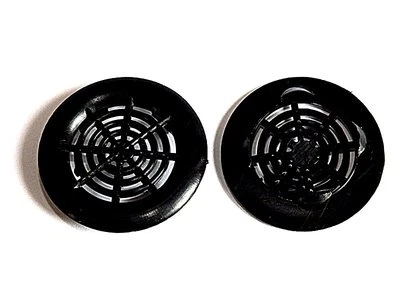 38MM BLACK ROUND AIR VENTS IDEAL FOR VIVARIUMS,CARAVANS & CUPBOARD VENTS ETC