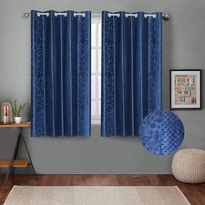 New 2 Piece Eyelet Window Curtain Set - 5 ft