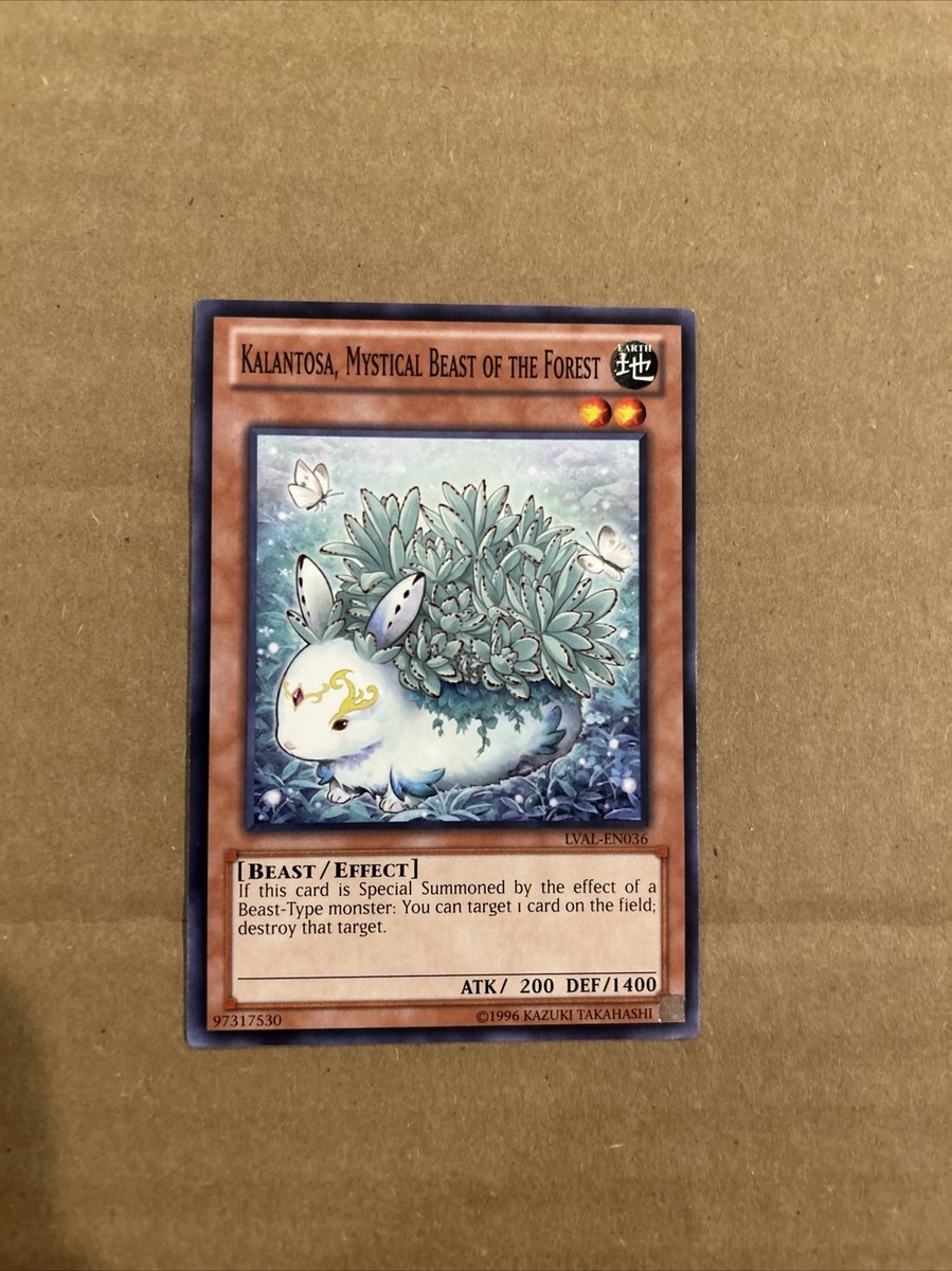 Yu-Gi-Oh! Kalantosa, Mystical Beast Of The Forest Card - LVAL-EN036 Common, Legacy Of The Valiant