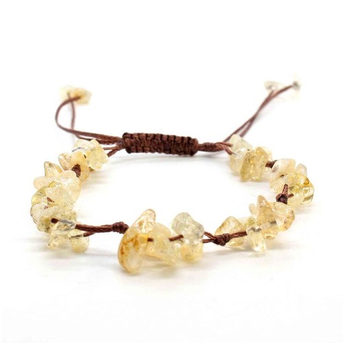 Natural Crystal Chip Stone Macrame Braided Adjustable Bracelets For Women Girls - Picture 6 of 18