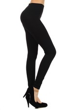 Leggings S-L 2-10 Full Length Polyester Spandex Seamless Solid Tight Fit NEW