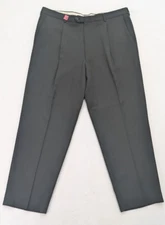 Men's Dress Pants Size 40 Green Pleated Front 30 inch inseam
